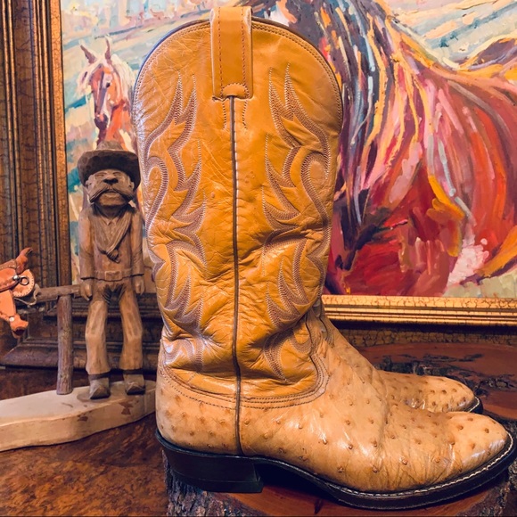 VERY RARE VINTAGE NOCONA OSTRICH COWBOY BOOTS - Picture 2 of 9